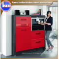 Cabinet de base de cuisine rouge recouvert d&#39;UV